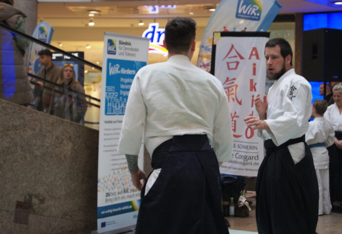 Aikido Vorführung für WIR.ERFOLG BRAUCHT VIELFALT im Schlosspark Center Schwerin